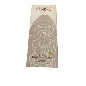 1993 Longaberger Pottery St. Nick Santa Cookie Chocolate Mold Christmas Vintage
